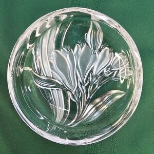 Floral Design,‎ Decorative Dish, Mikasa Studio Nova Crystal Trinket Dish